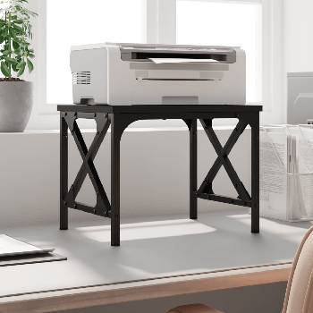 Image 1 of vidaXL Стойка за принтер, черна, 40x30x31 см, инженерно дърво (833985)