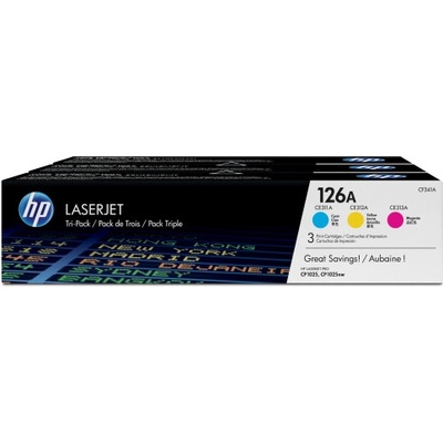 HP Тонер, HP, CF341A Nr. 126A Multipack Color CMY, 3 цвята (CF341A)