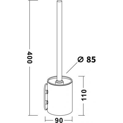 Sapho WC štětka závěsná černá mat 32208B – Zbozi.Blesk.cz