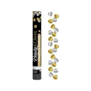 GoDan Confetti Gold and White Circles 40cm Pneumatic