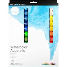 Daler Rowney Simply Watercolour Paint Sada akvarelových farieb 24 x 12 ml