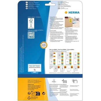 Herma Самозалепващи се етикети, A4, 105 х 37.1 mm, зелени, 1 (1540100126)