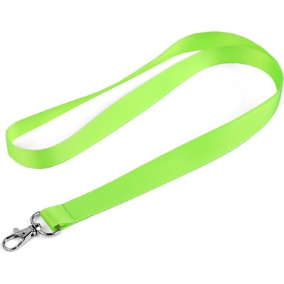 Šňůrka na krk s karabinkou zelená neon
