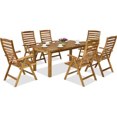 Garden Point Дървени градински мебели Jakarta/Bombay 6 Garden Point (GAP352_6xGAP151)