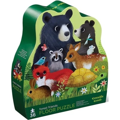 Crocodile Creek Детски пъзел за под Crocodile Creek от 36 части - Горски животни