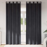 Pure Line Home Кадифени завеси в цвят антрацит с метални халки, 2 бр. , 140 x 225 см - zalegloto - 61,02 лв