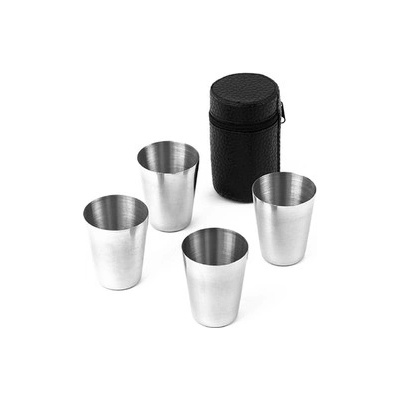 Panáky MagicHome, sada, nerez, v koženkovém pouzdru, 4x30 ml