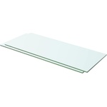 vidaXL Рафтове, 2 бр, панели прозрачно стъкло, 60x20 см (3051564)