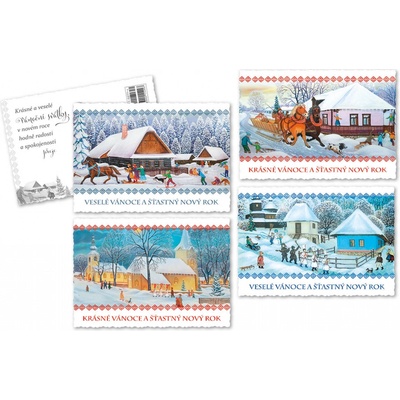 ARGUS Vánoční pohlednice s třpytivým efektem 06110277-c – Zbozi.Blesk.cz