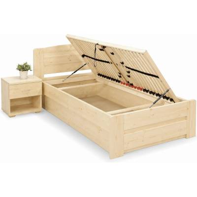 BedWorld Justina s úložným prostorem Lak tabák