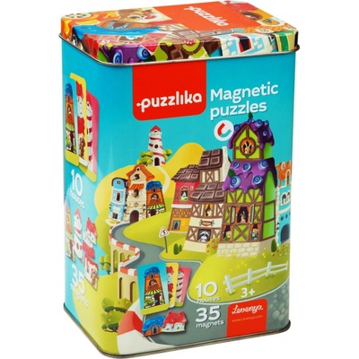 Puzzlika Magnetické domčeky magnetická hra a 10 predlôh 35 dielov