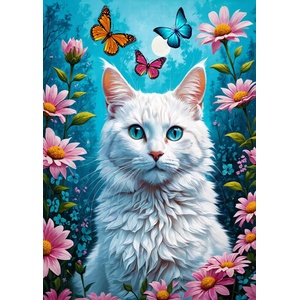 Enjoy - Puzzle White Cat - 1 000 piese
