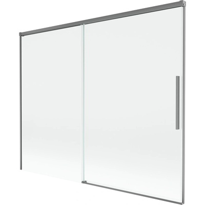 Mexen Rox разтегателен параван за вана 2-крилен 190 x 150 cm, прозрачен, оръжеен (8C9-190-001-95-00)