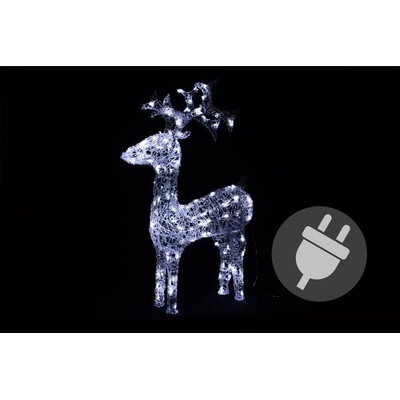 Nexos 208 LED dekorace vánoční sob 100cm bílé světlo