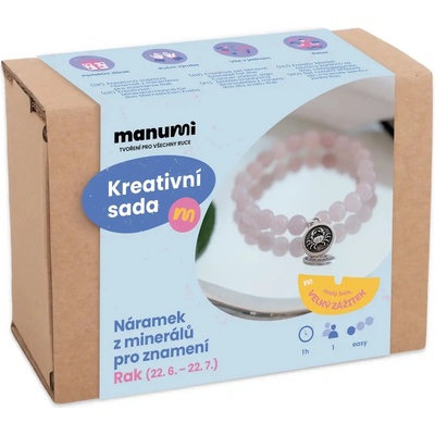 Manumi Kreativní sada na výrobu náramku z minerálů se znamením zvěrokruhu Rak