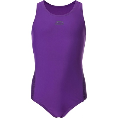 Slazenger Детски бански костюм Slazenger Splice Racer Back Swimsuit Junior Girls - Purple