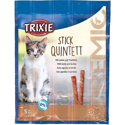 Trixie Premio Stick Quintet s jahňacím a morčacím mäsom 5 x 5 g