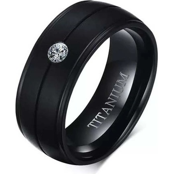 Sam's Artisans Prsteň Minimal Black titán IPRM004-66
