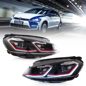  Тунинг led фарове за VW GOLF 7 facelift (2018-2021) черни - Red line