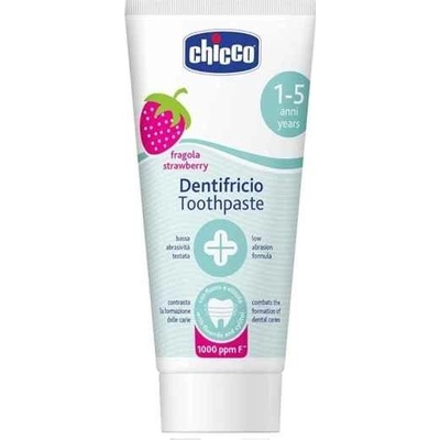 Chicco s fluoridom 1000ppm s jahodovou príchuťou 1-5 l 50 ml
