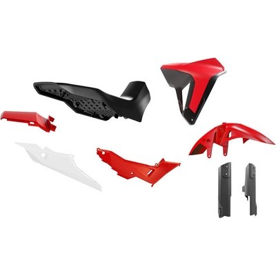 Rtech Sada plastů HONDA červeno-černá 7 dílů