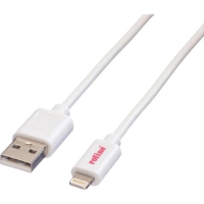 Roline 11.02.8326 USB, USB 2.0 USB-A zástrčka, Apple Lightning konektor, 0,15m, bílý