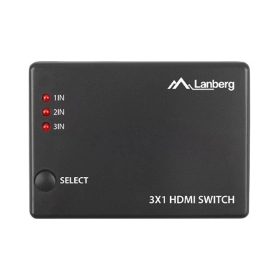 LANBERG Video Switch 3x HDMI + Micro USB port + Remote Controller, black (SWV-HDMI-0003)