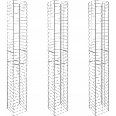 zahrada-XL Gabionové koše 3 ks pozinkovaná ocel 25 x 25 x 197 cm