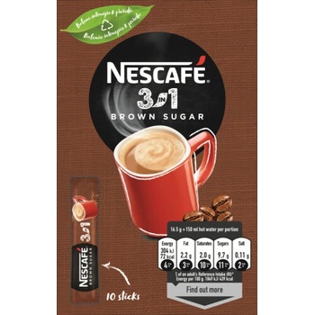 Nescafé 3v1 s trstinovým cukrom 10 x 16,5 g