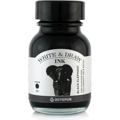 Octopus Fluids Write & Draw voděodolný inkoust 347 black elephant 50 ml
