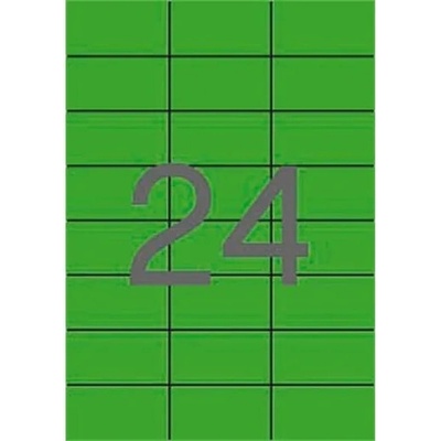 APLI Etikety, 70x37 mm, farebné, APLI, zelené, 2400 etikiet/bal