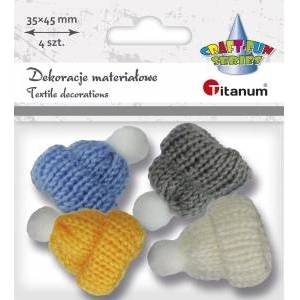 TITANUM Finish hats with pompom 4pcs