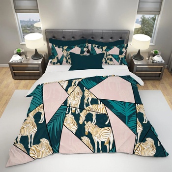 Image 1 of Спално бельо от органичен памучен сатен Zebra