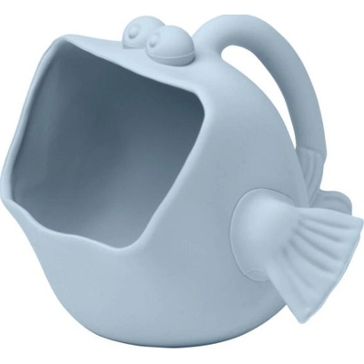 Scrunch Silkonový kyblík a konvička 2v1 ve tvaru ryby Duck Egg Blue