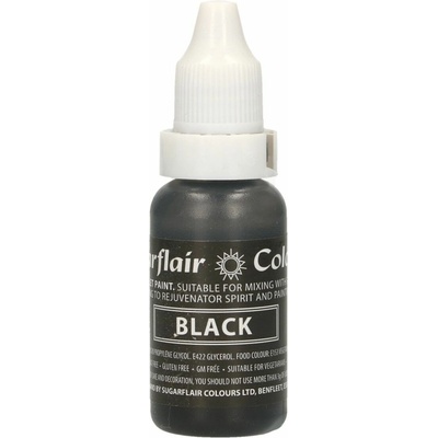 CakeSupplies Tekutá farba Black Čierna 14 ml