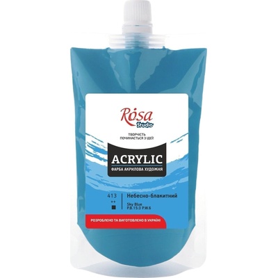 Rosa Studio АКРИЛНА боя Sky Blue (413) 200 ml 1 бр (323200413)