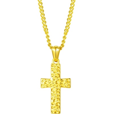 Steel Edge Přívěsek křížek řetízek SEGX2001 Zlatá