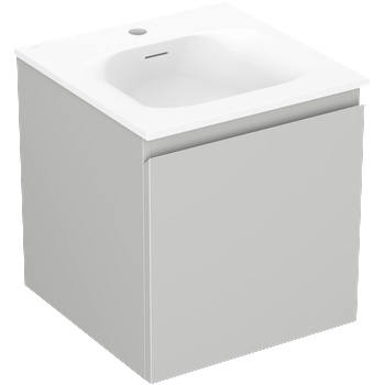 Mexen Orio баня шкаф 45 см с мивка Vela, 1 чекмедже, сиво мат/бяло мат - 91A10-04547-1-BF62-W23M01 (91A10-04547-1-BF62-W23M01)