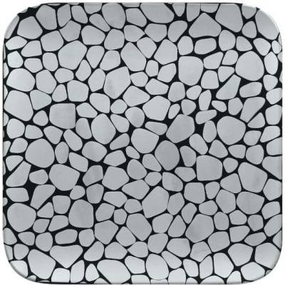 RAK Porcelain Cobbles talíř čtvercový 22 × 22 cm, stříbrný