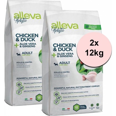 Alleva Holistic Adult Mini Chicken & Duck 2 x 12 kg
