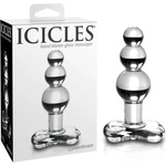  Стъклен разширител, 3 стимулиращи сфери, 10, 7см. - Icicles №47 (PD2947-00)