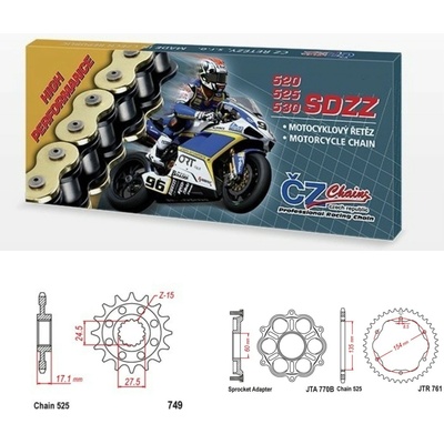 ČZ Řetězová sada Ducati 1199 Panigale 12-15