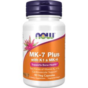 NOW MK-7 Plus with Vitamin K1 & MK-4 [90 капсули]
