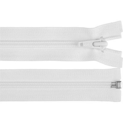 Spirálový zip YKK No 5 délka 60 cm, střední, 501 bílá
