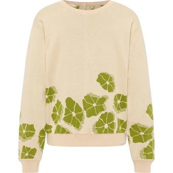Tranquillo Дамски вълнен пуловер Tranquillo Women's Lockerer Jaquard-Pullover Jumper - Sand Flowers - размер XS (105-6694-0211)