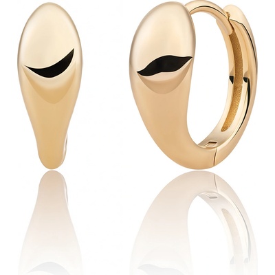 Sparkling Jewels Pozlacené kruhové náušnice EAG32