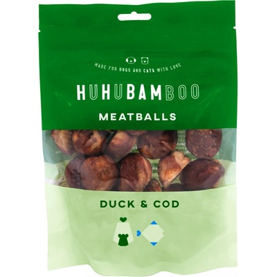 Huhubamboo masové koule s kachním a treskou 250 g