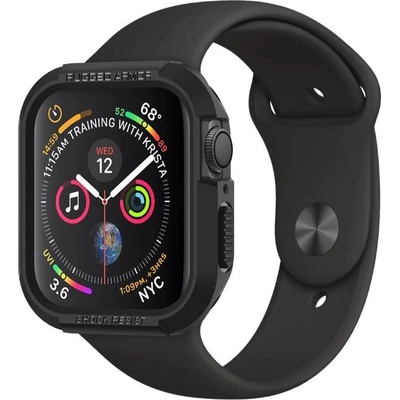 Spigen Хибриден кейс с висока степен на защита за Apple Watch 44мм, 45мм - Spigen Rugged Armor Case (черен) (062CS24469 )