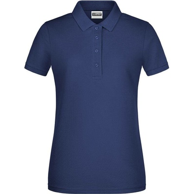 James & Nicholson JN 8009 Dámske piqué polo z bio bavlny modrá Navy