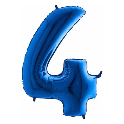 Balón narodeninový číslo 4 maxi modrá